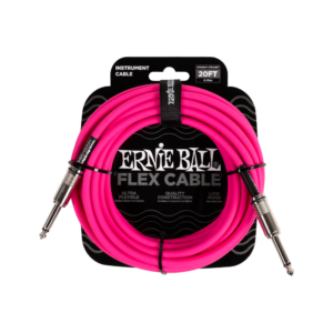 Ernie Ball Flex Instrument Cable Straight/Straight 20ft - Pink