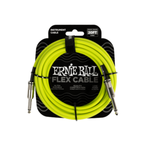 Ernie Ball Flex Instrument Cable Straight/Straight 20ft - Green