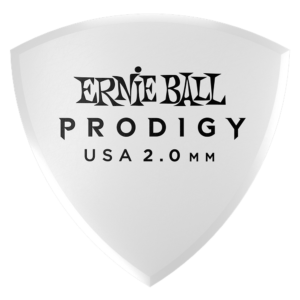Ernie Ball 2.0 mm Large Shield Prodigy Picks 6 Pack, White
